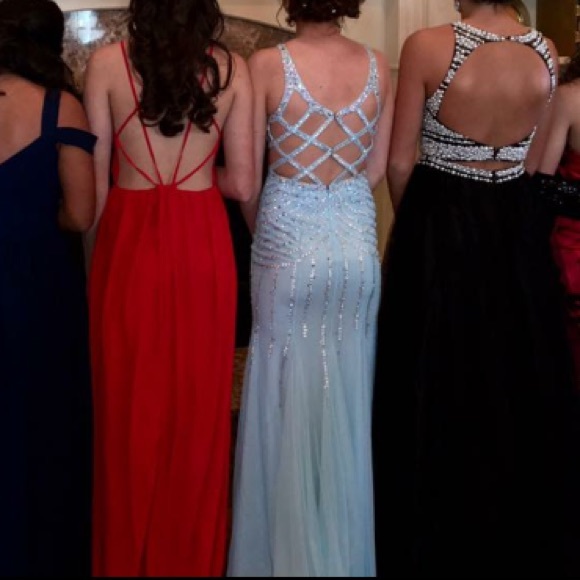 Light Blue Prom Dress - Picture 2 of 4