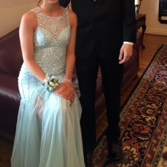 Light Blue Prom Dress - Picture 3 of 4