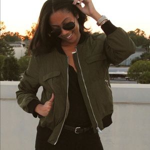 Army Green Bomber Jacket