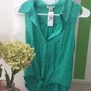 Joyce leslie mint green top
