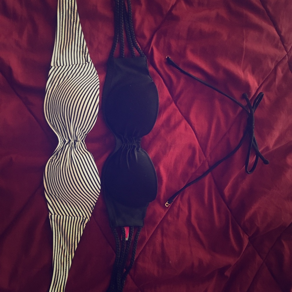 NWOT 32a Victoria's Secret bandeau bikini tops (2)