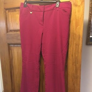 Magenta dress pants NY&Co.  boot leg size 12