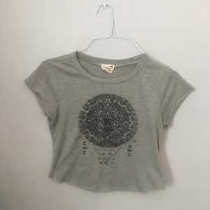 LA Hearts Gray Crop Top