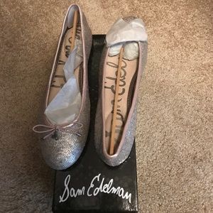 New " Color of The Season " Blush Sequin Flats