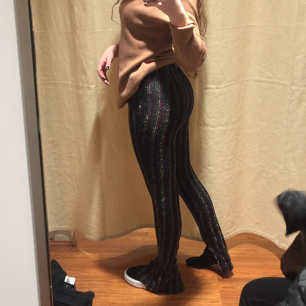 ISO Zara rainbow pinstripe leggings Size 25/26