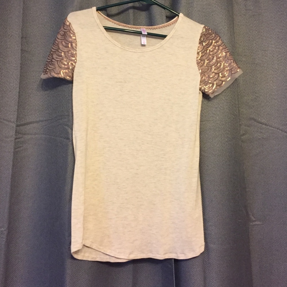 Target tan glitter shirt
