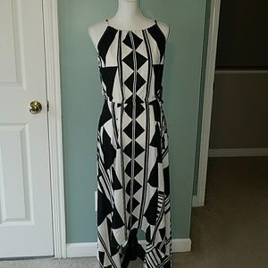 Black and white maxi dress