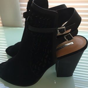 BCBGENERATION Suede open toe booties