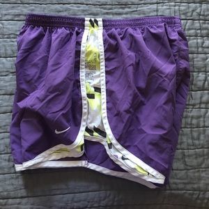 Lavender Nike dri-fit running shorts
