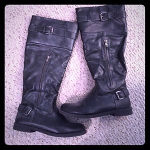 SOLD Black Moto Boots