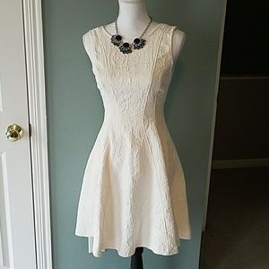 Textured cream dress