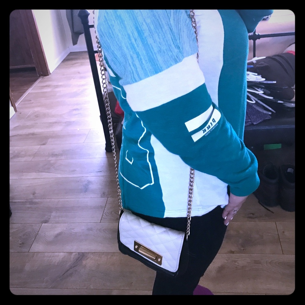 Aldo black and cream cross body night out purse