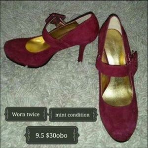 Nine West Suede leather Mary Janes. Size 9.5