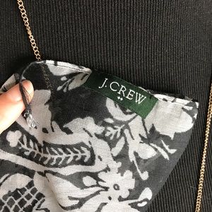 J. Crew Accessories - J.Crew black gray lightweight fringe scarf NWOT J. Crew Accessories - J.Crew black gray lightweight fringe scarf NWOT