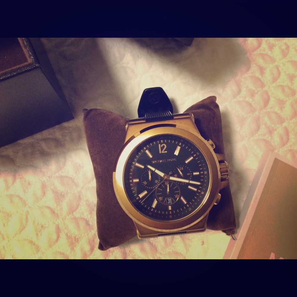 Michael Kors rose gold men's chronograph