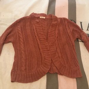 I'm selling a blush pink knit cardigan