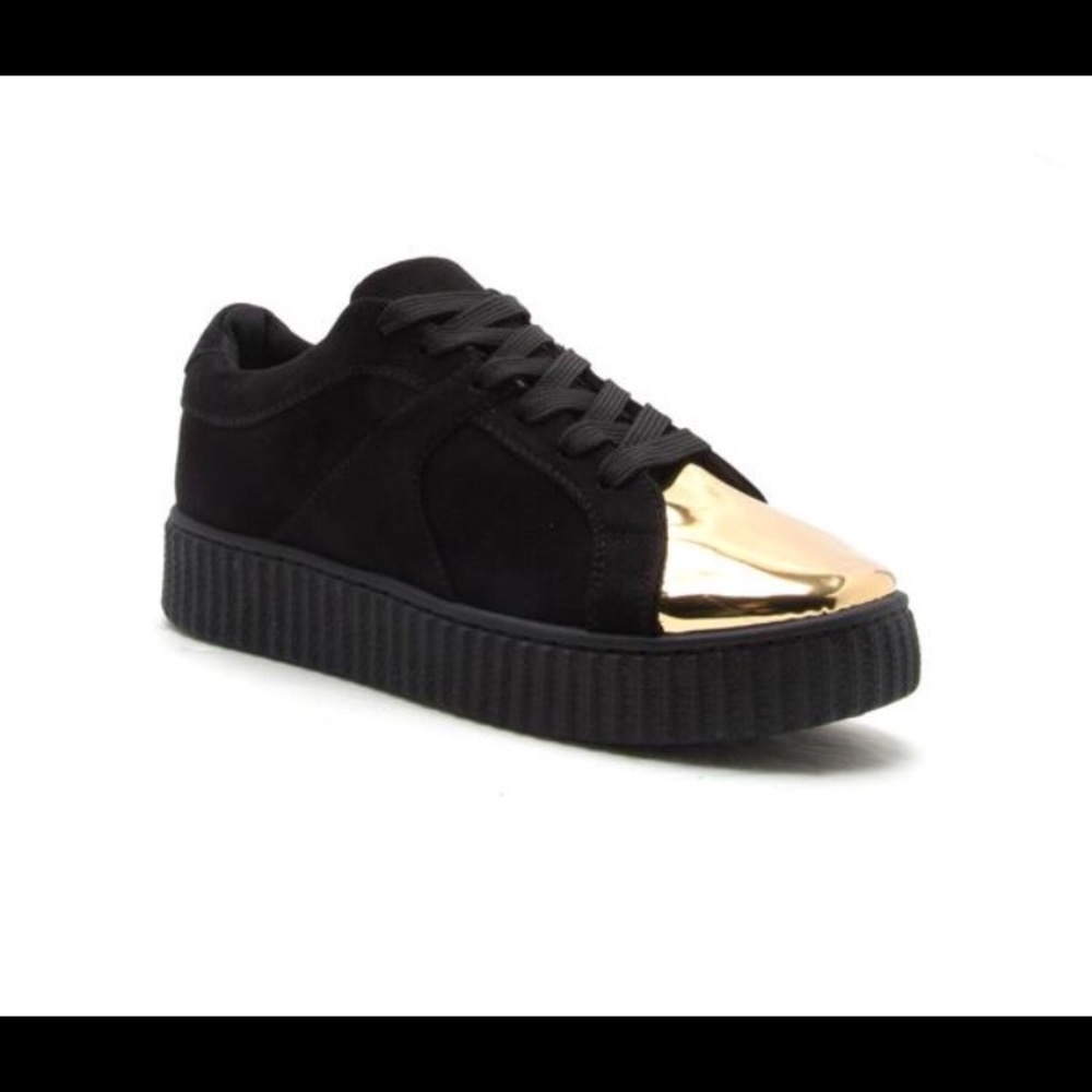 Gold Plated Faux Suede Creeper | MAKE A OFFER