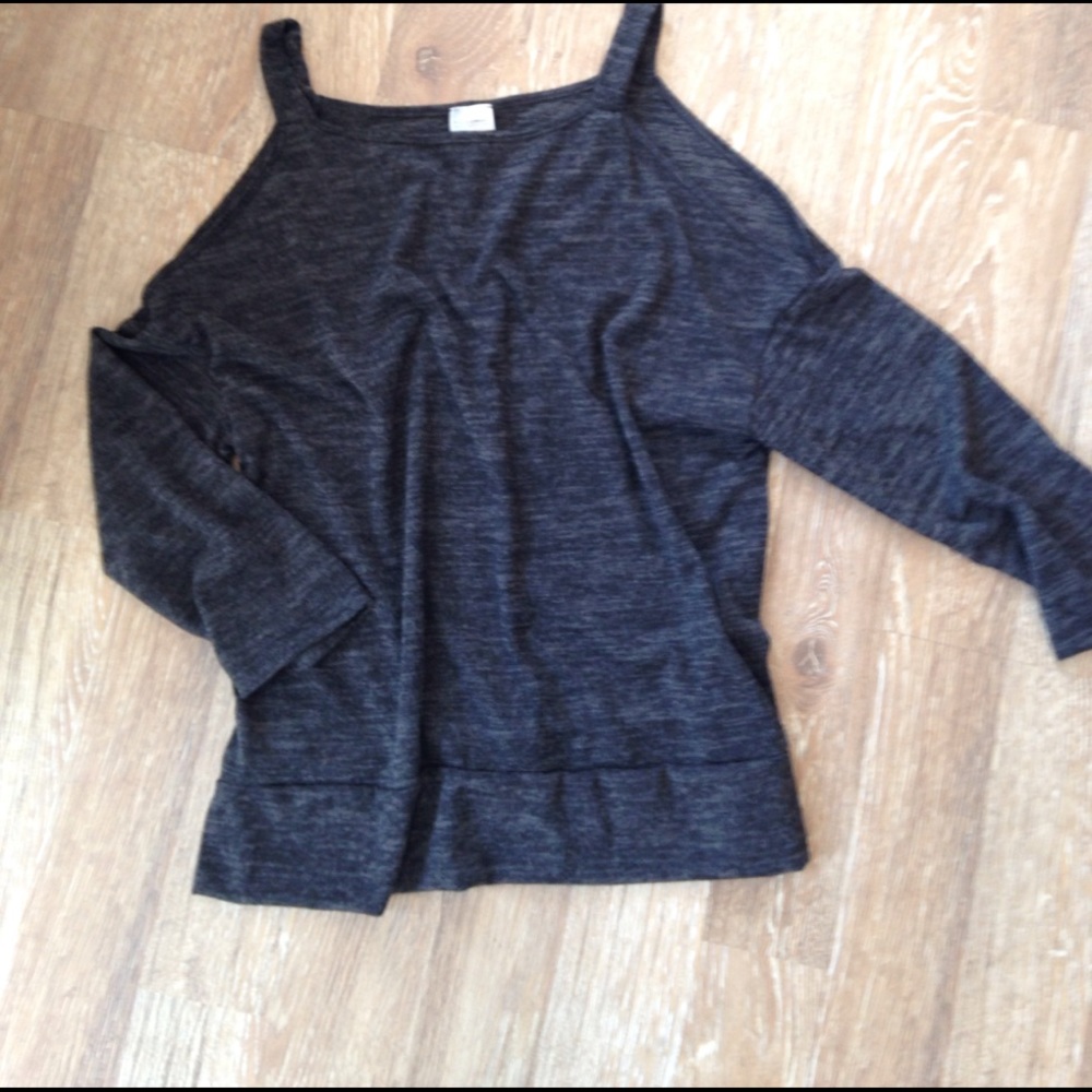 Cold shoulder sweater