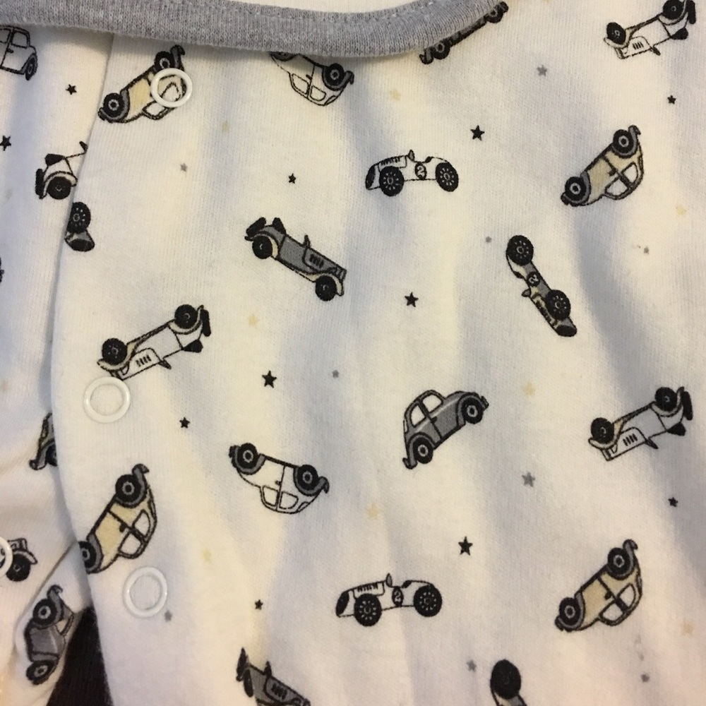 Classic car unisex sleeper with bib 0-3 months - Picture 3 of 4
