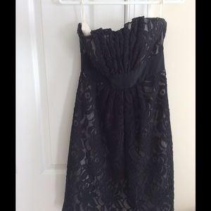 Black strapless White House black market dress