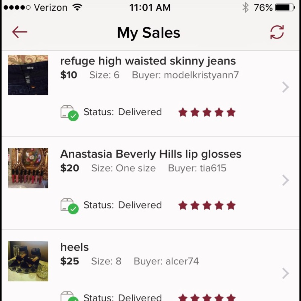 My sales
