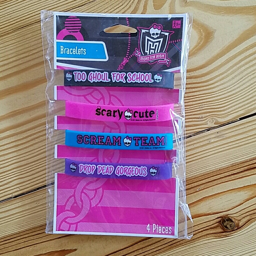 Monster High Girls Rubber Bracelets NWT