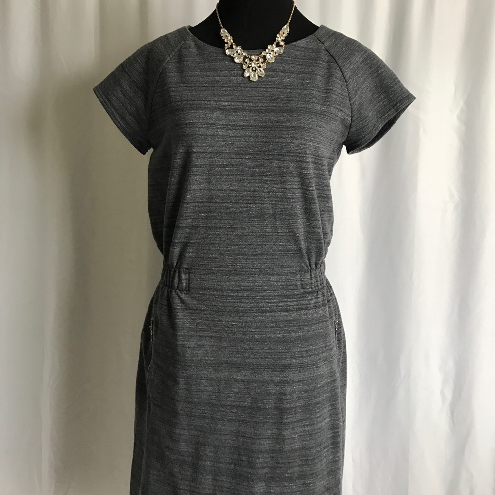 Gap dark grey charcoal cap sleeve summer dress S