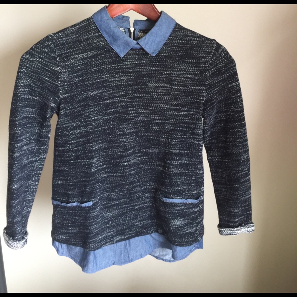 Ann Taylor Mixed Media Shirt Size XS