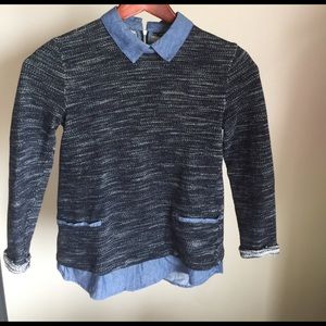 Ann Taylor Mixed Media Shirt Size XS