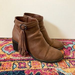 Brown Tassel Booties