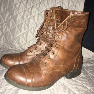 Brown Combat Boots