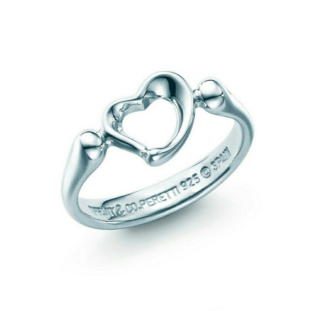 Tiffany and co open heart ring size 6.5