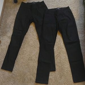 Two Pairs of Black Skinny Pants