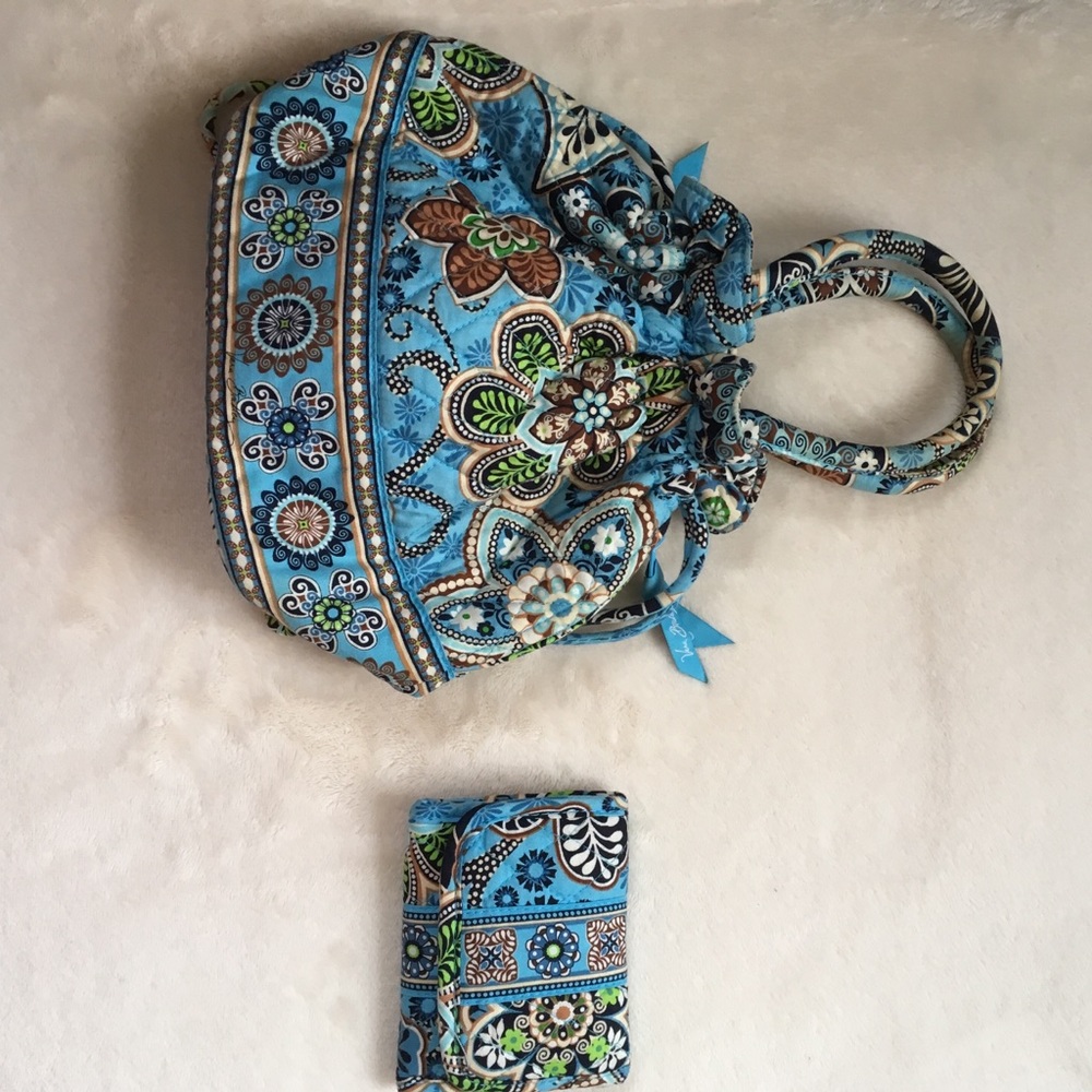 Vera Bradley drawstring purse w/ matching wallet