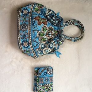Vera Bradley drawstring purse w/ matching wallet