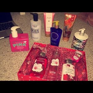 Barely used, some new- lot of lotion VS PINK BABW