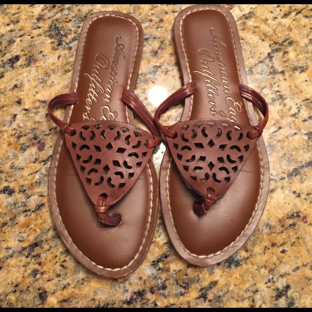 Brown American eagle sandals