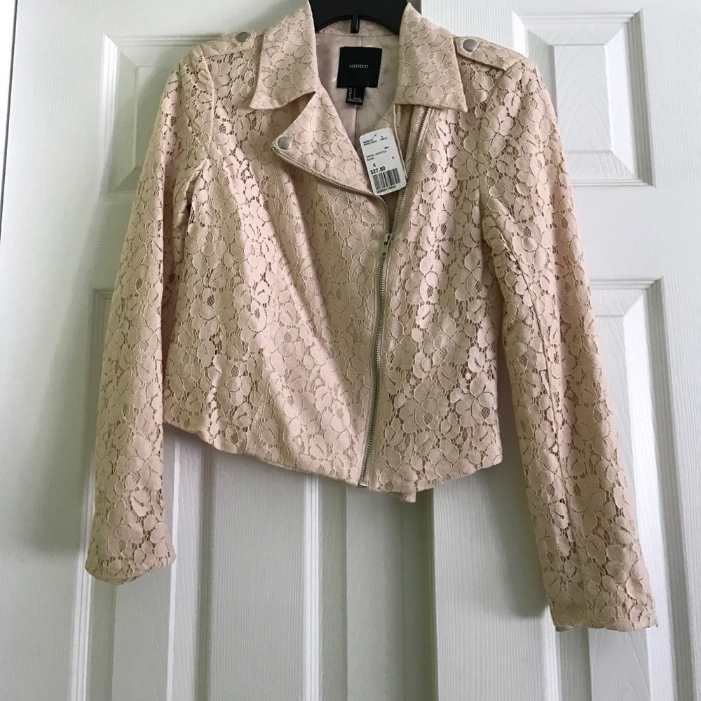 Forever 21 lace zip up jacket!