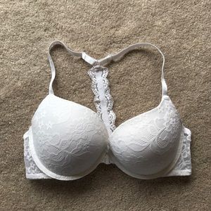 NWOT White lace push-up bra
