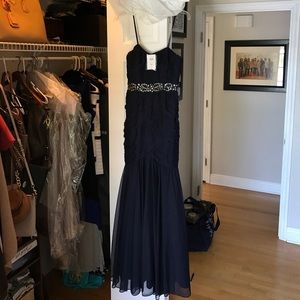 Cache rare navy formal gown brand new with tags