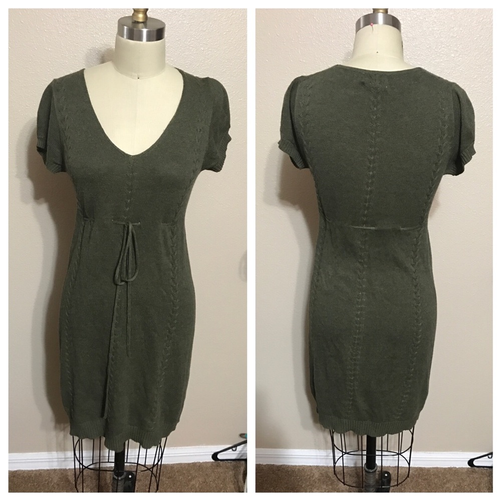 Beautiful green sweater dress