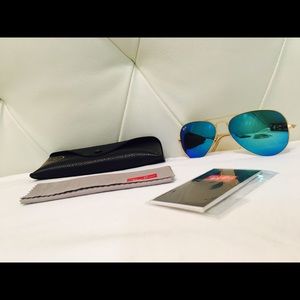 Ray-Ban Aviator Flash Blue Lenses Mirrored