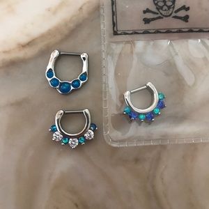 Lot of morbid metals septum clickers (3)