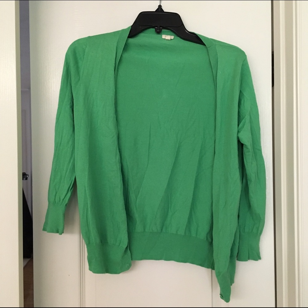 Small J. Crew green cardigan