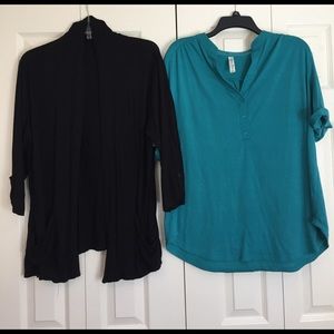 2-2xl tops cardigan and pull over