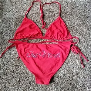 Bedazzled Just Married Bikini <3