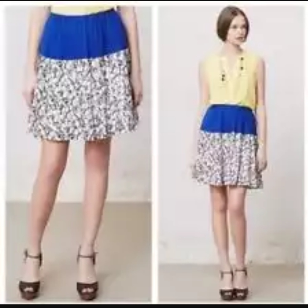 Embroidered Cotton Skirt from Anthropologie