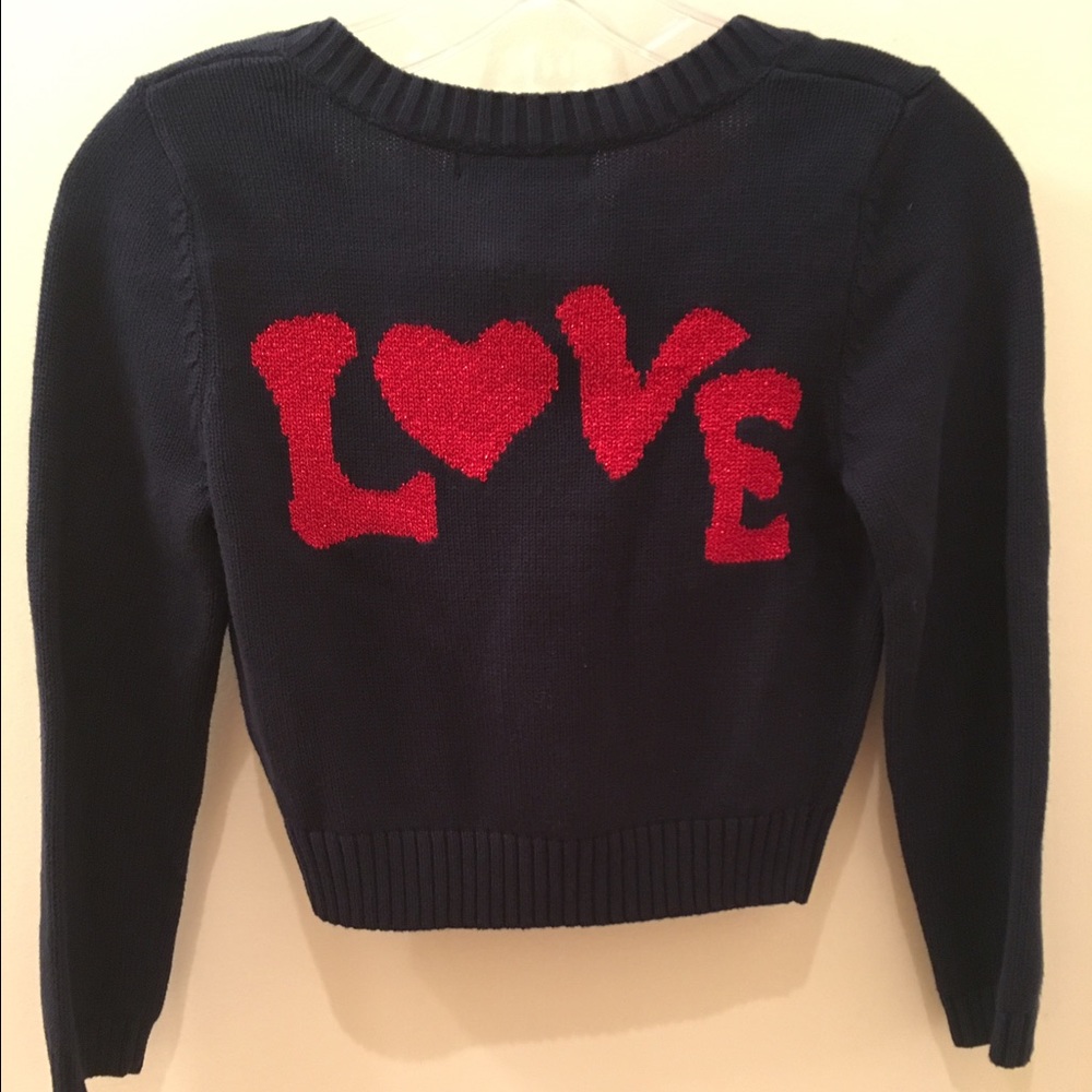 NWT Betsey Johnson XS love cardigan