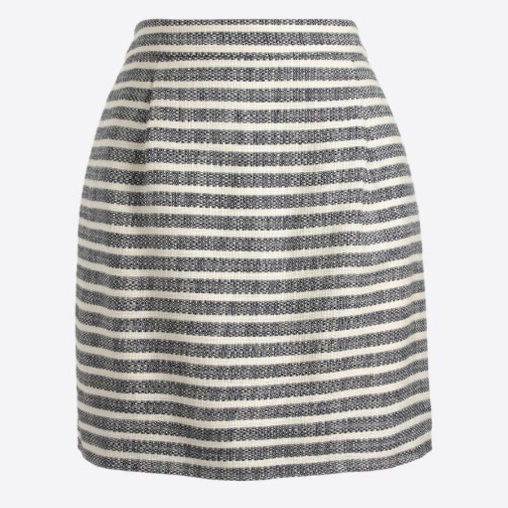 NWT J. Crew Factory Basketweave Strip Mini Skirt