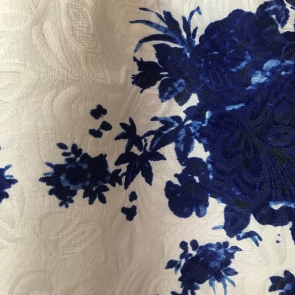 Blue Chrysanthemum Fit & Flare Dress - Picture 4 of 7